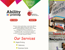 Tablet Screenshot of abilityprinting.com